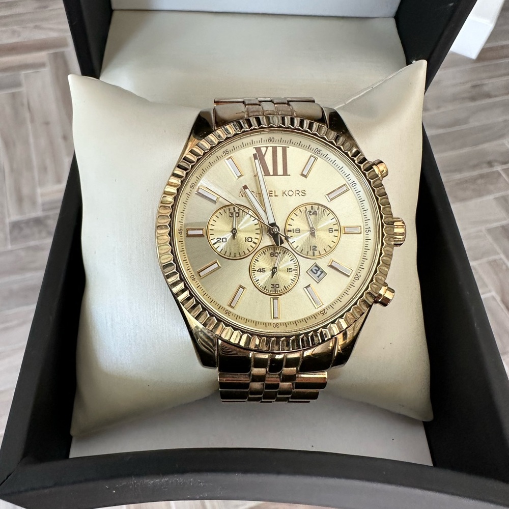 Michael Kors Lexington Gold-Tone Watch